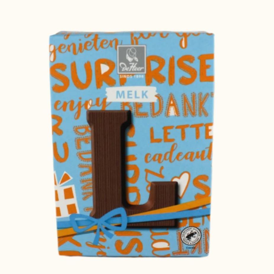 De Heer Chocolate Letters 65g (Milk, Dark or White)