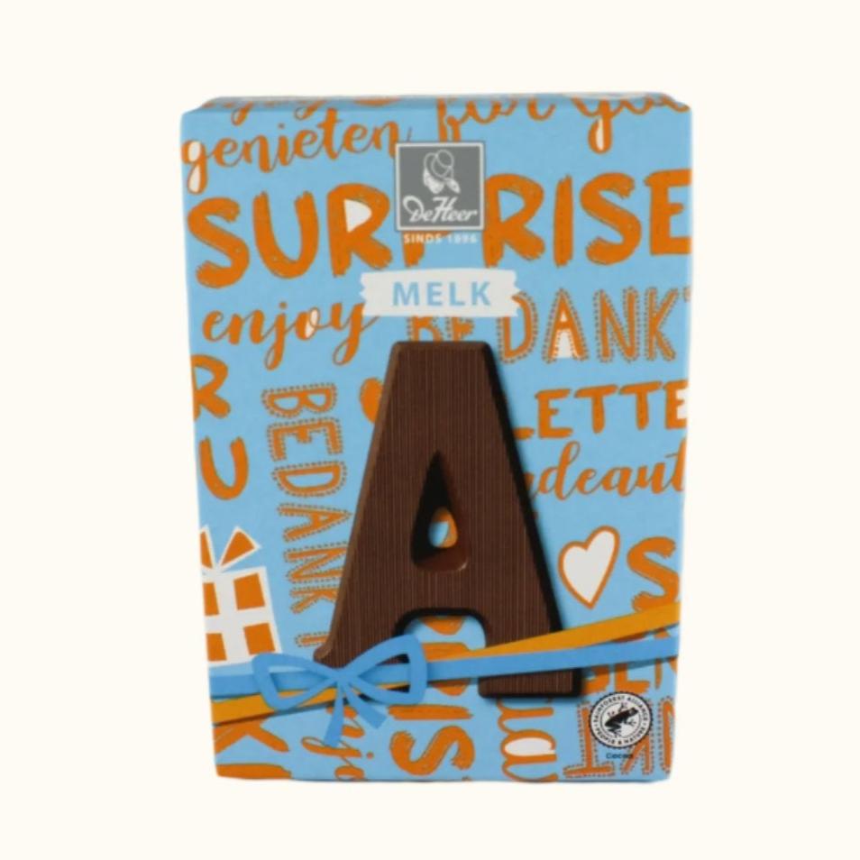 De Heer Chocolate Letters 65g (Milk, Dark or White)