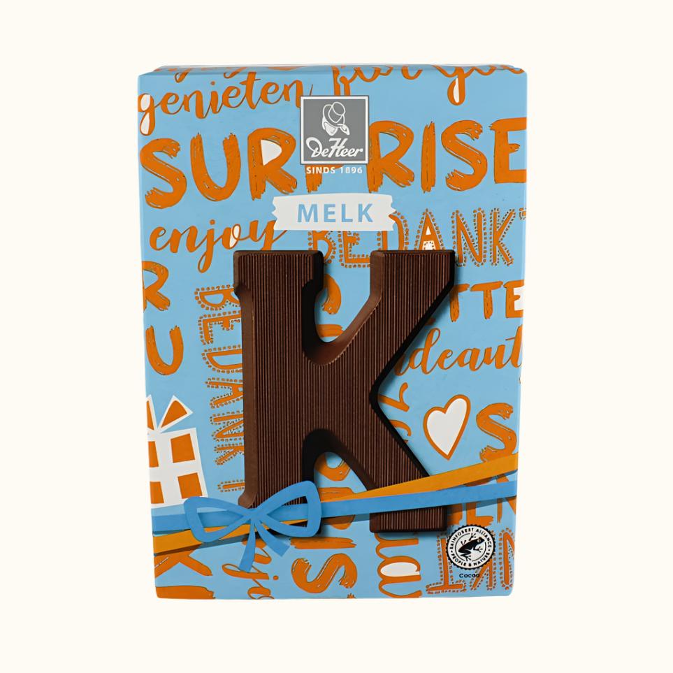 De Heer Chocolate Letters 65g (Milk, Dark or White)