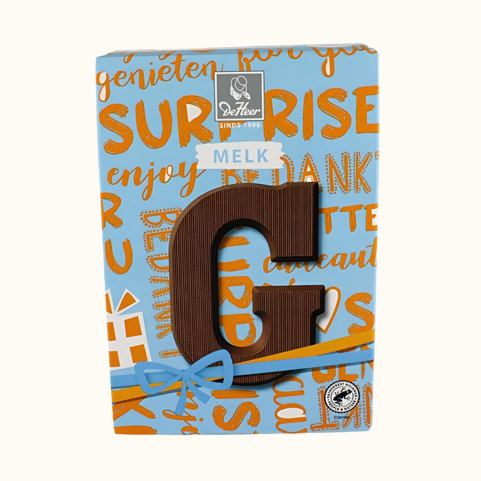 De Heer Chocolate Letters 65g (Milk, Dark or White)