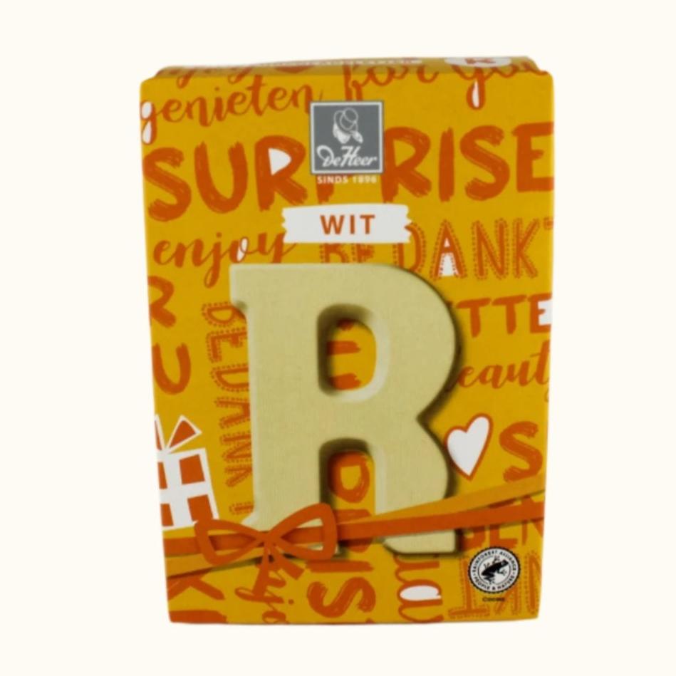 De Heer Chocolate Letters 65g (Milk, Dark or White)