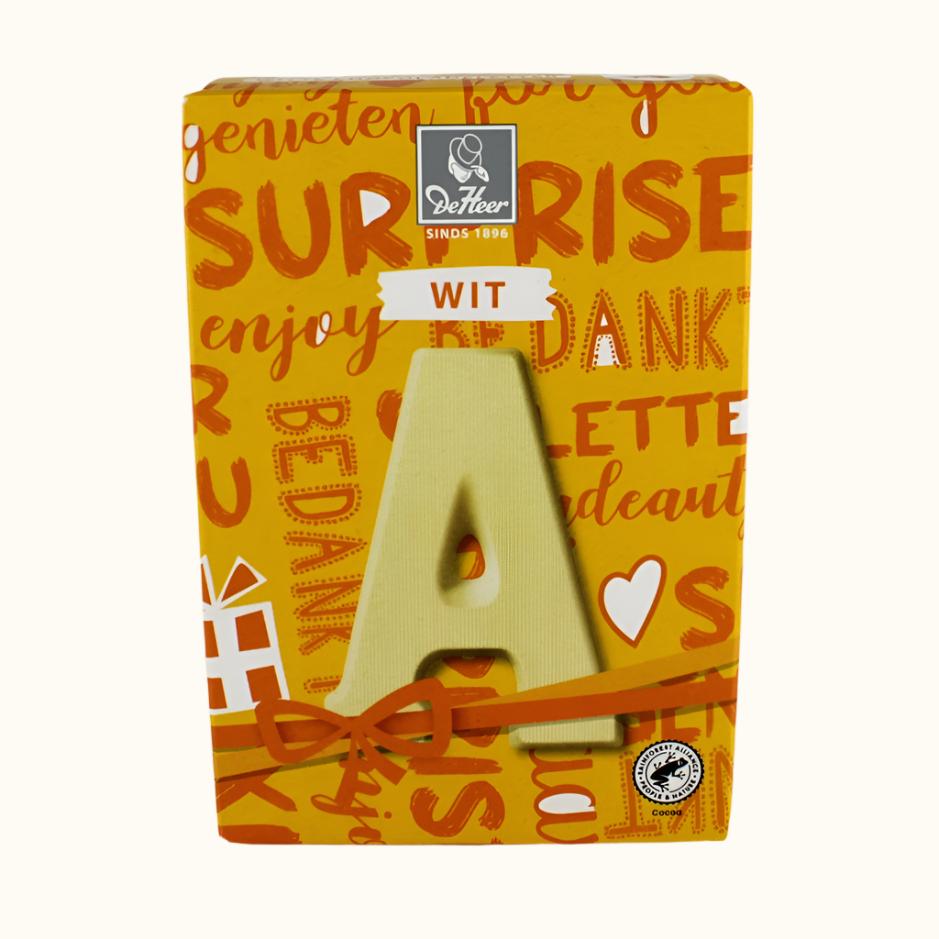 De Heer Chocolate Letters 65g (Milk, Dark or White)