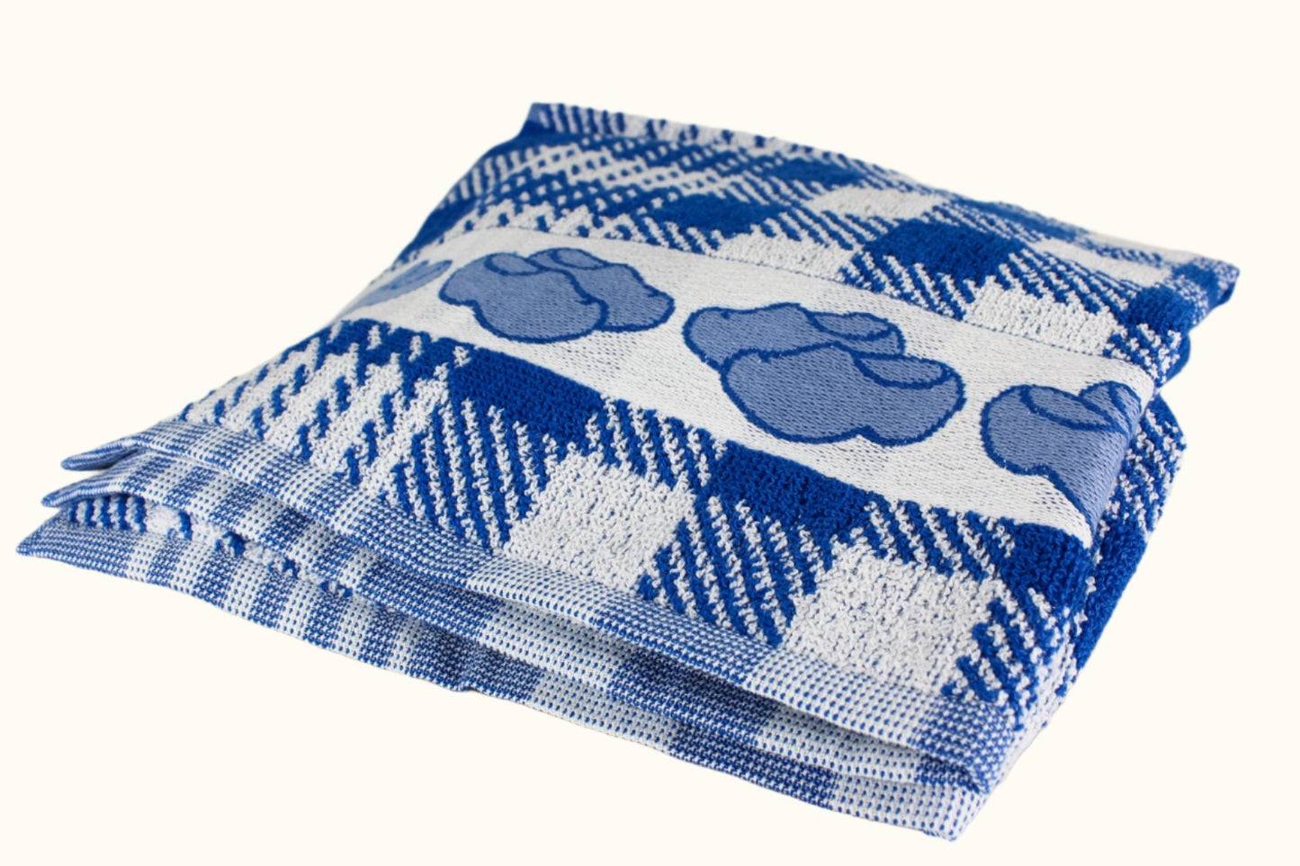 Twentse Damast Dutch Blue Wooden Shoes Towel 50x50cm