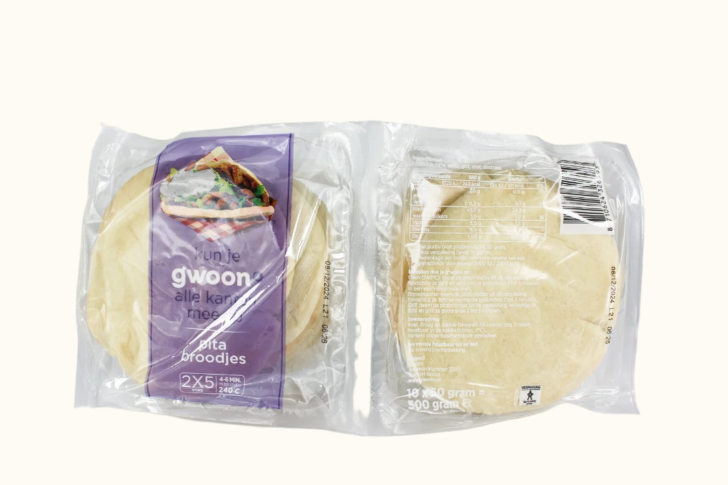 Gwoon Pita Bread 2x5ps 500g