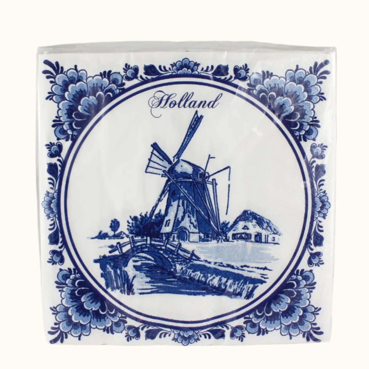 Napkin Windmill Delft Blue