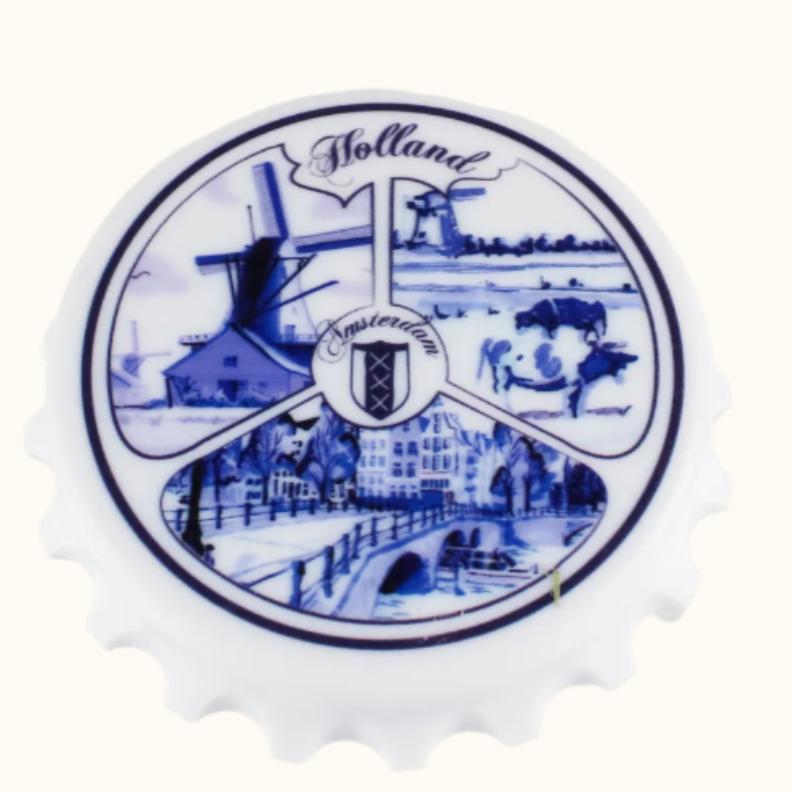 Magnet 3D Beer Opener Holland Delft Blue