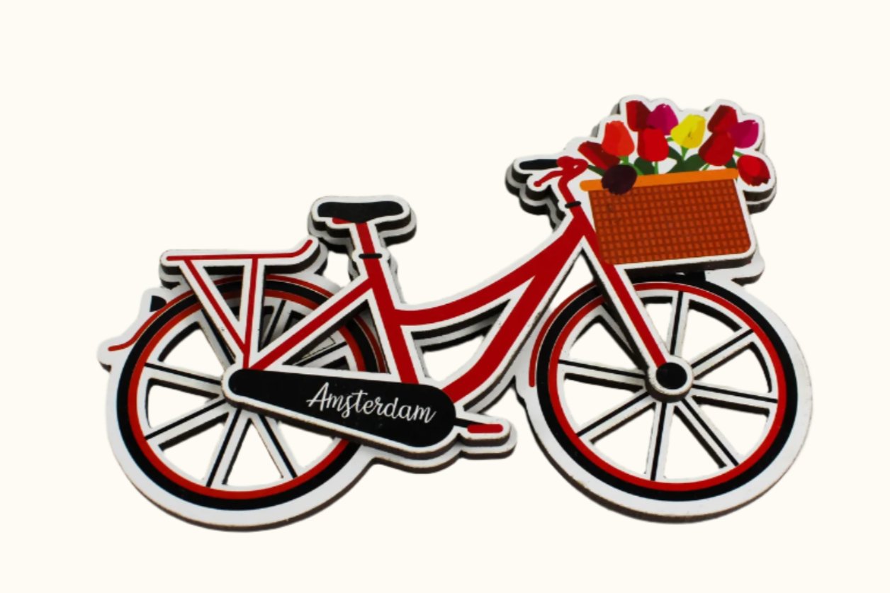 Magnet 3D Amsterdam Bicycle Red