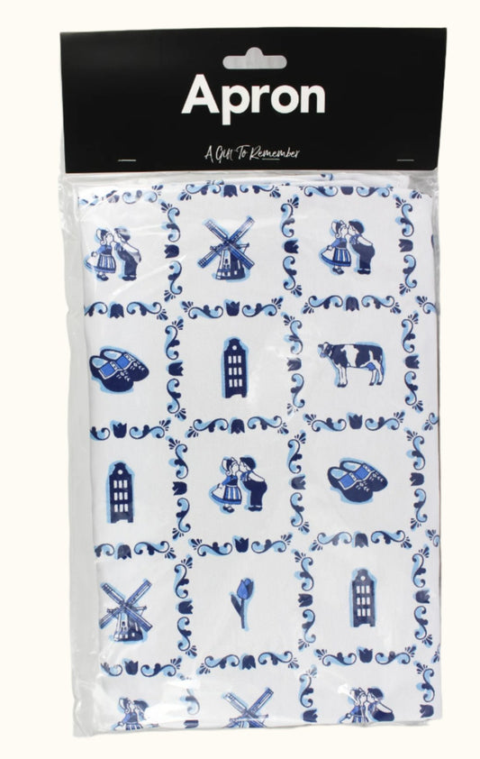 Apron Holland Delft Blue Tiles