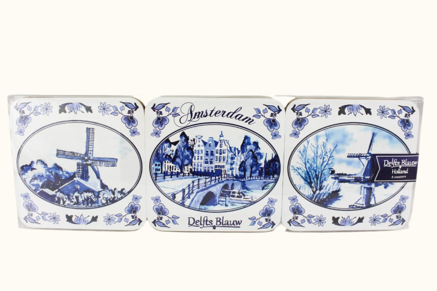 Coasters 6 Amsterdam Delft Blue