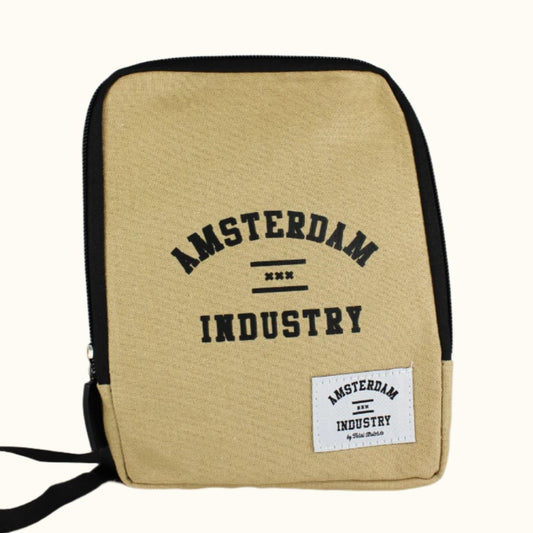 Passport Bag Beige Amsterdam 15x19cm