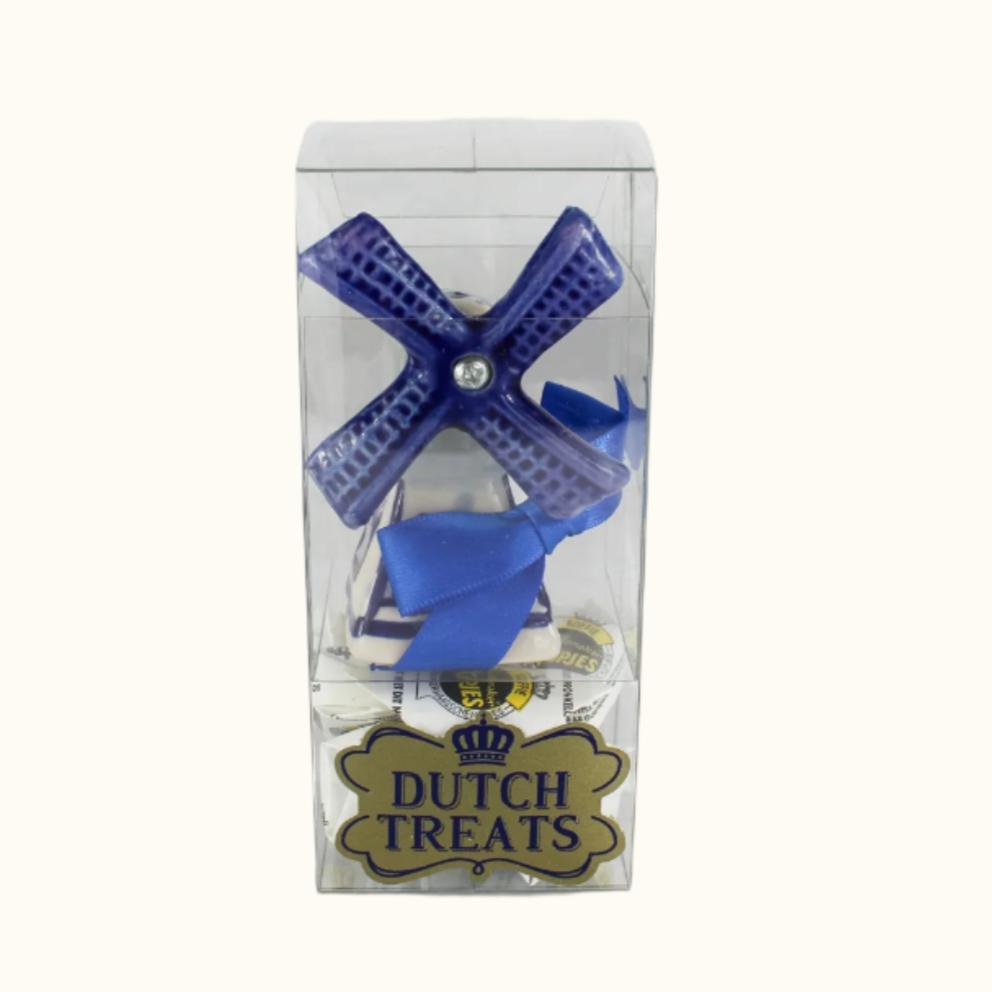 Dutch Delft Blue Windmill With Hopjes Candy