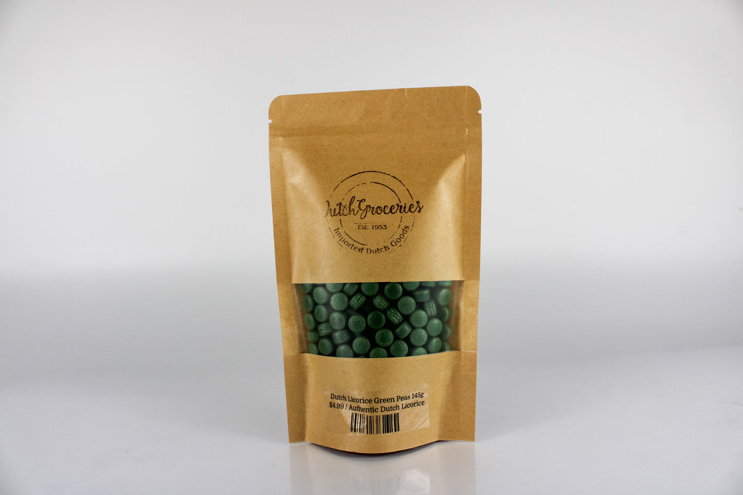 Dutch Licorice Green Peas 145g