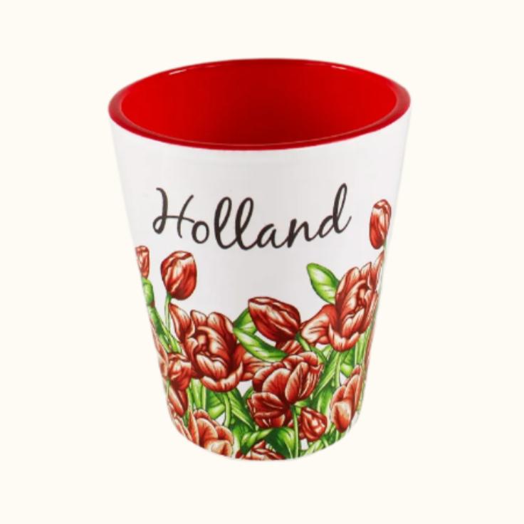 Verre à shot Tulipes rouges Hollande