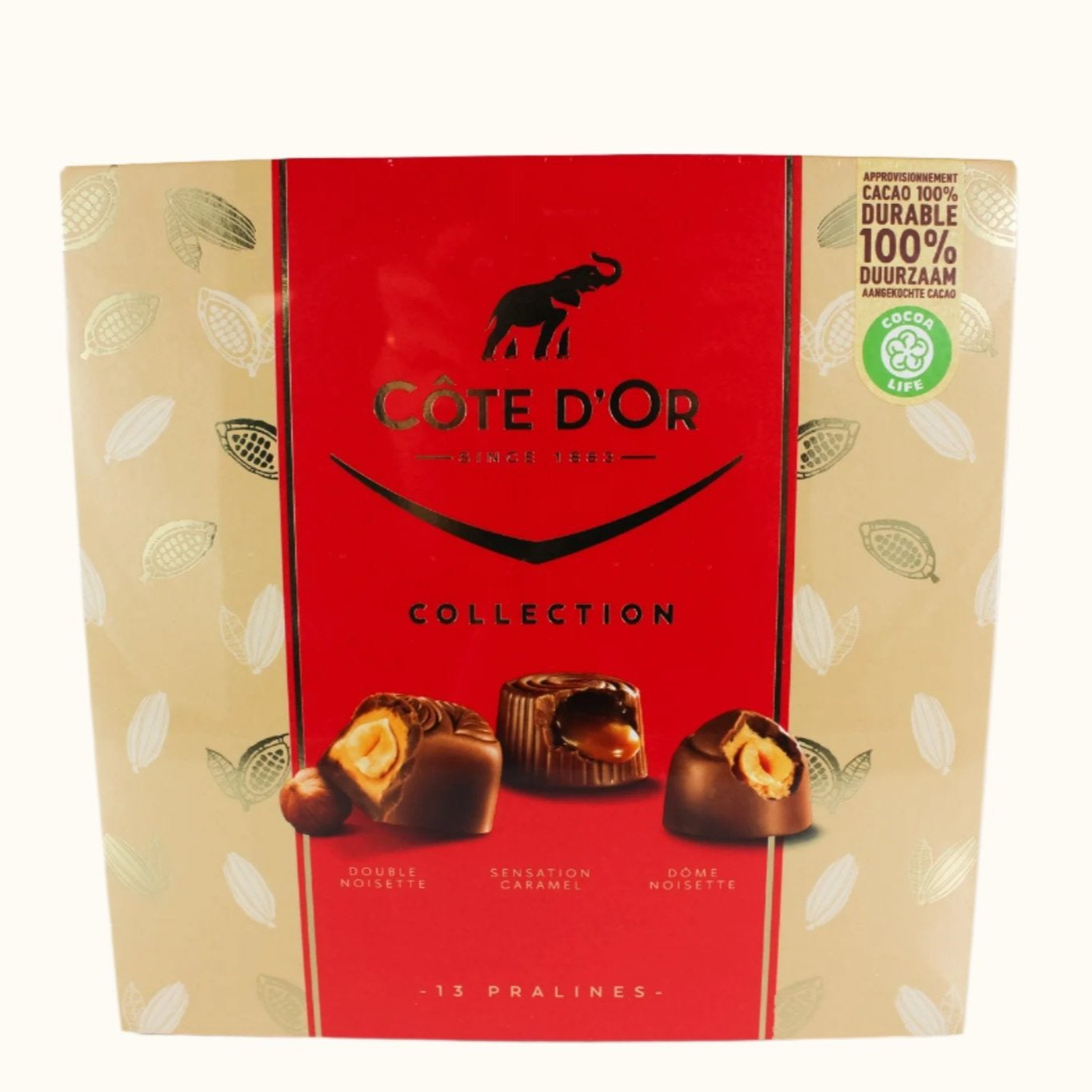 Côte D'or Prailines Mix (Double Hazelnut,  Sensation Caramel, Dome Hazelnut) 135g