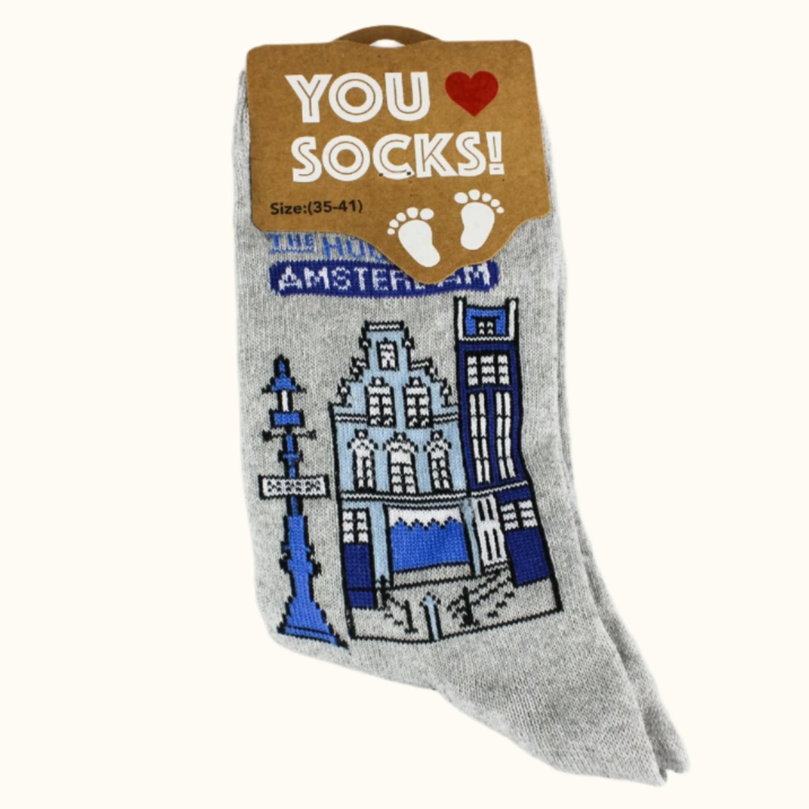 Sock Amsterdam Delft Blue Houses (35-41 EURO SIZE)