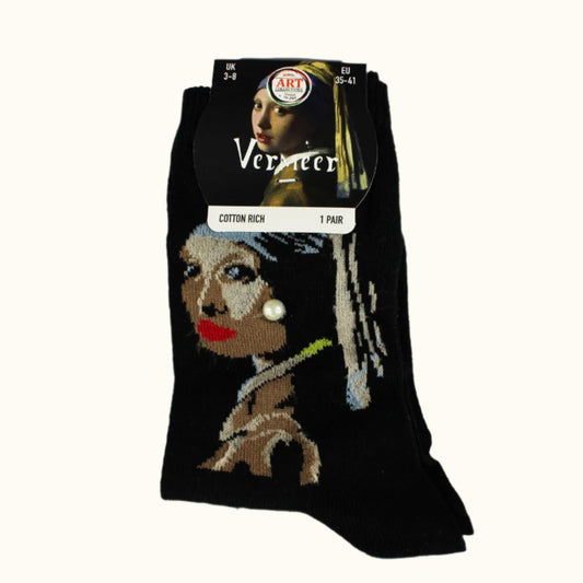 Sock Vermeer Girl with a Pearl (35-41 EURO SIZE)