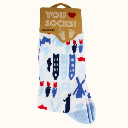 Sock Clipart R/W/B (35-41 EURO SIZE)