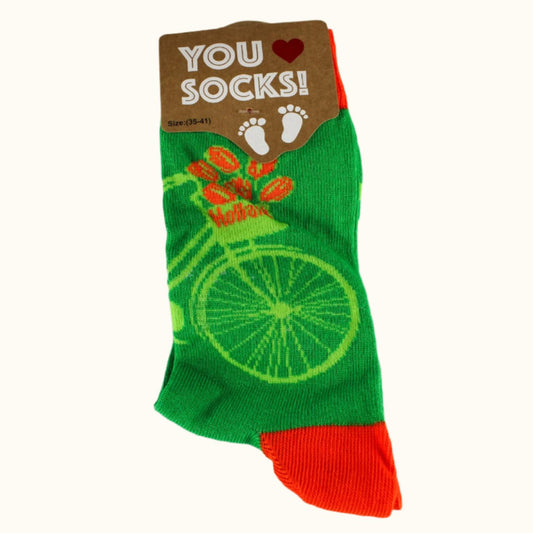 Sock Orange/Green Bicycle Holland (35-41 EURO SIZE)