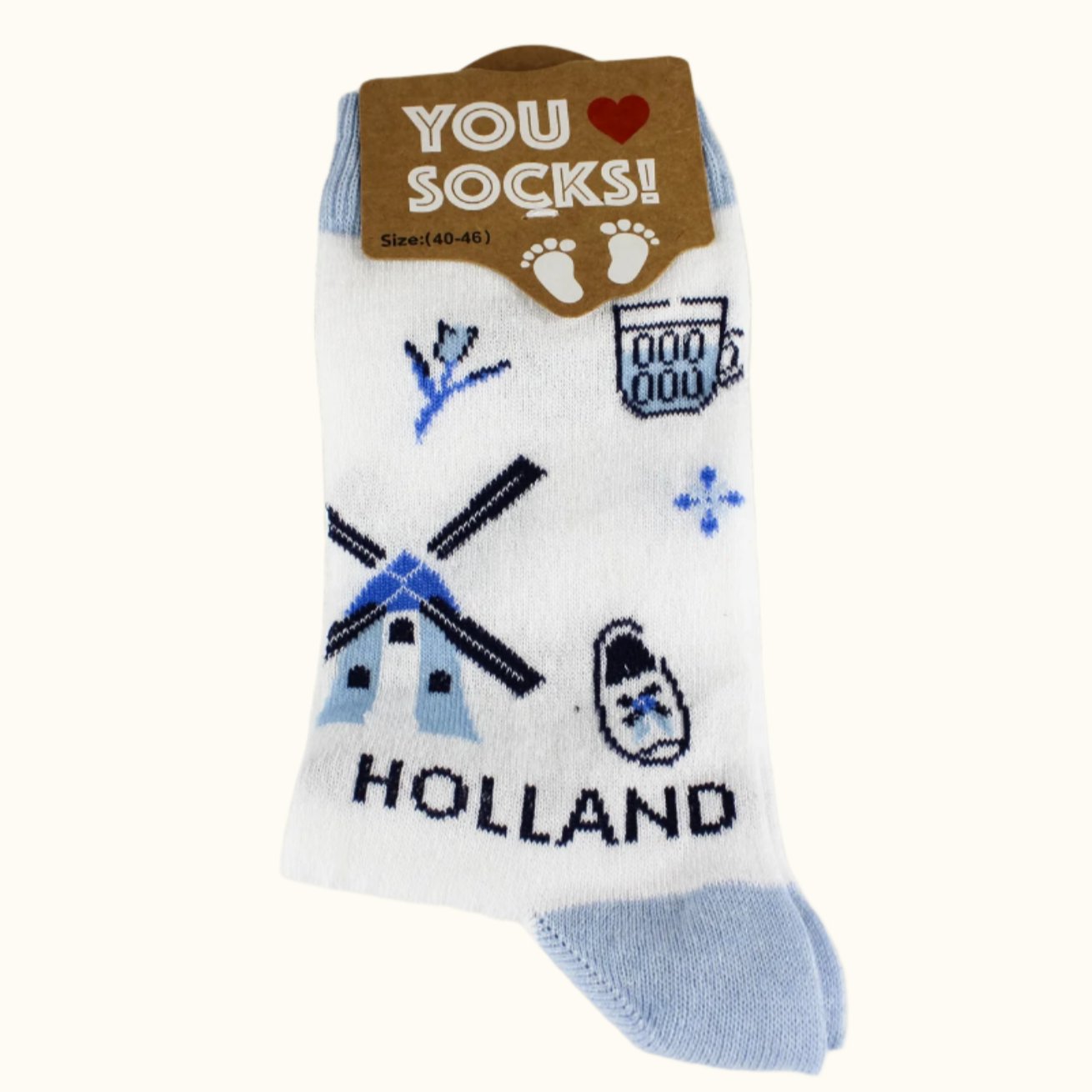 Sock Holland Delft Blue (40-46 EURO SIZE)