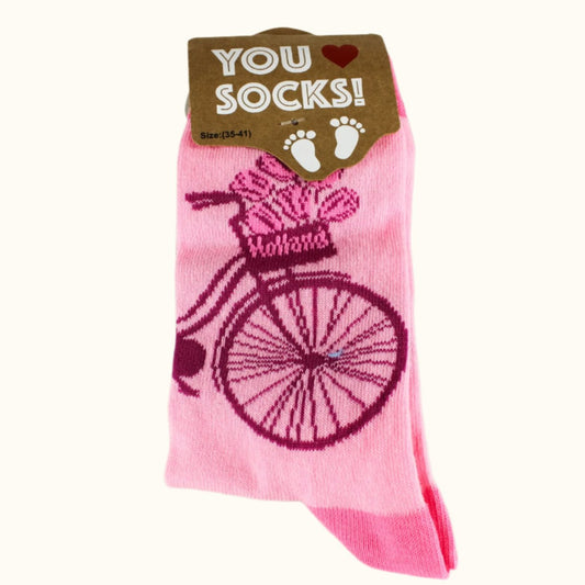 Sock Pink/Purple Bicycle Holland (35-41 EURO SIZE)