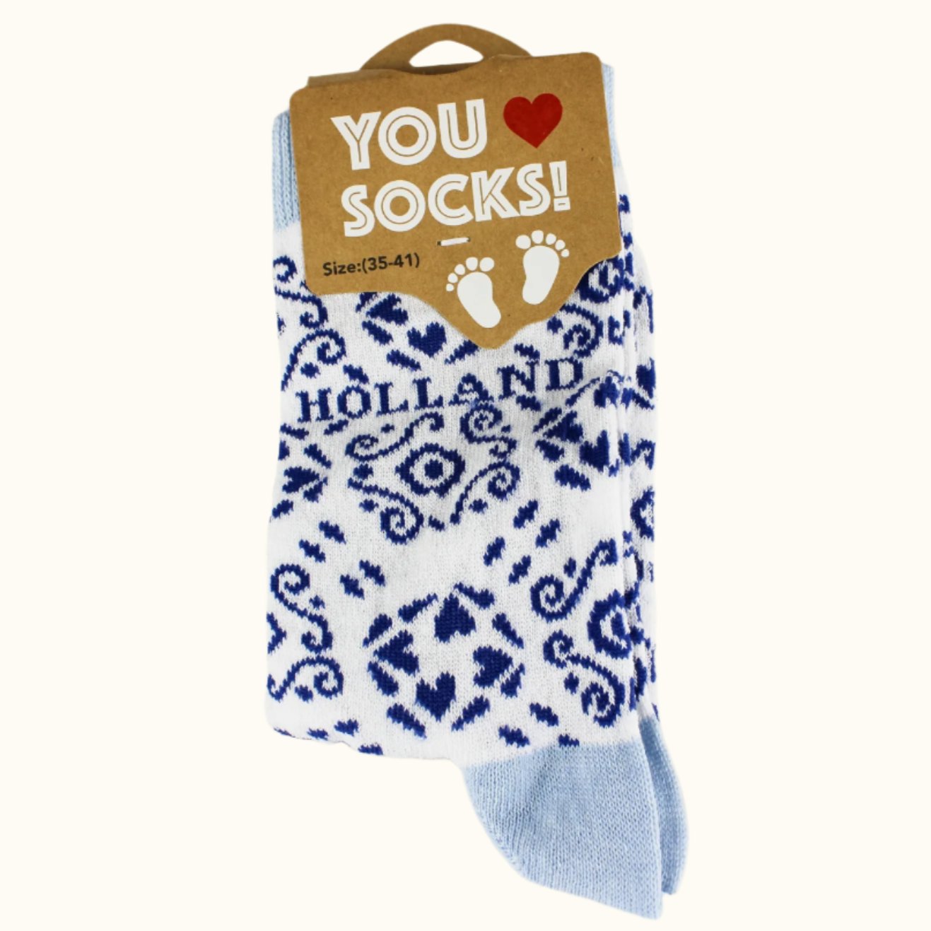 Sock Delft Blue Holland (35-41 EURO SIZE)