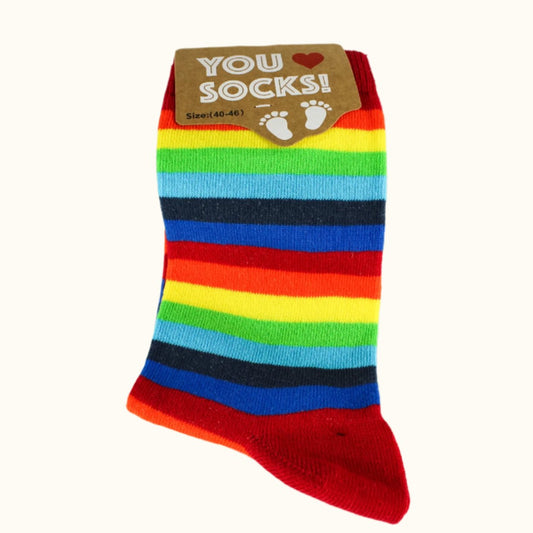 Sock Rainbow Red (40-46 EURO SIZE)