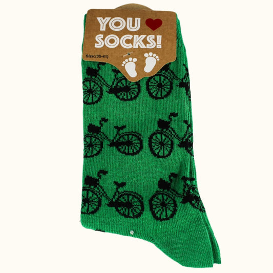 Sock Green Bicycles Black (35-41 EURO SIZE)