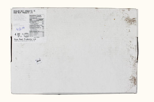 Roos Meat Products UNFRIED (REGULAR) Beef Croquettes Box Of 75