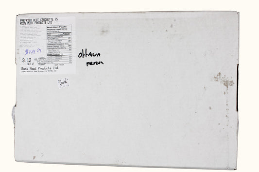 Roos Meat Products PREFRIED Beef Croquettes Box Of 75