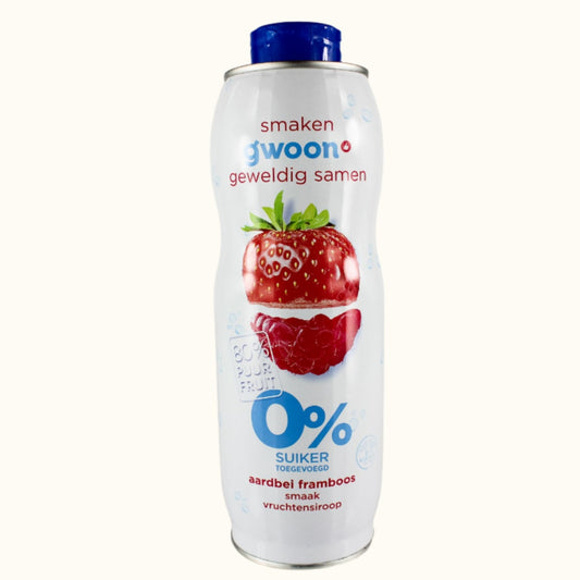 Gwoon Strawberry and Raspberry Syrup 0% Sugar 750ml