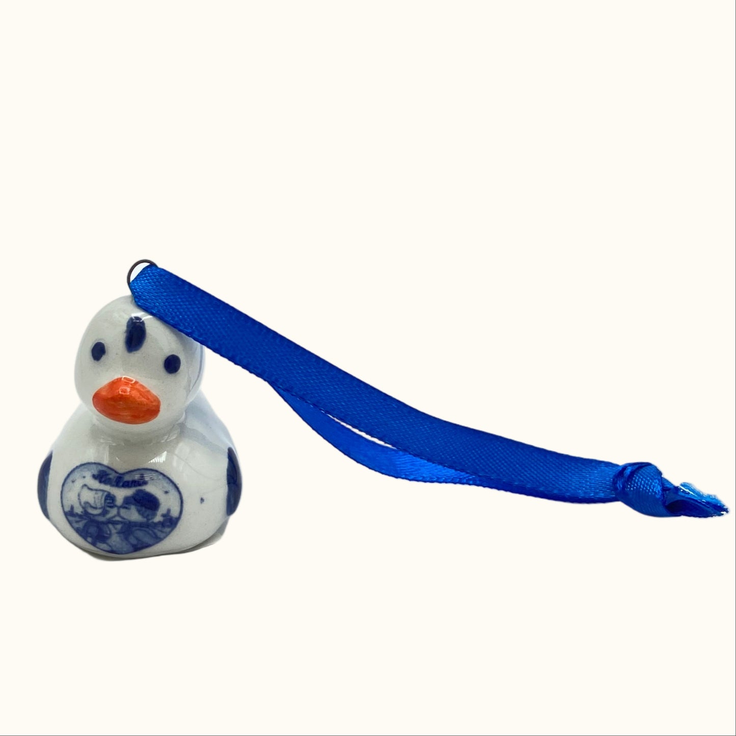 Heinen Delft Blue Small Duck 4cm Ornament Ceramic