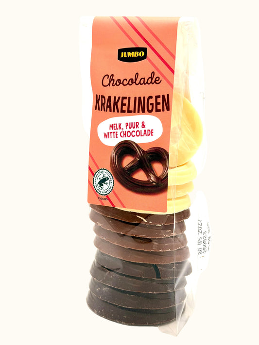 Jumbo Chocolate Pretzels Mix 3 Flavours 150g