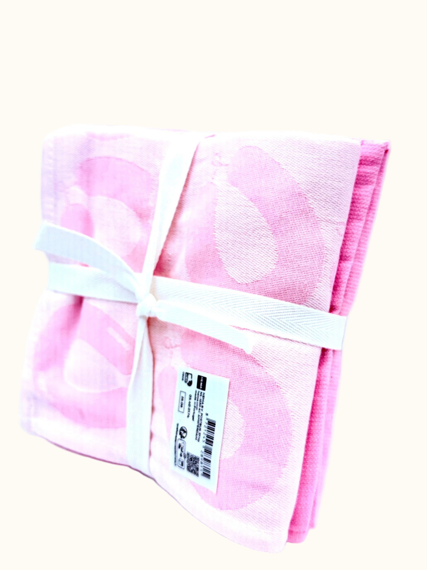 Hema Sausage Set Kitchen Hand Towel & Tea Towel 50x70cm Pink