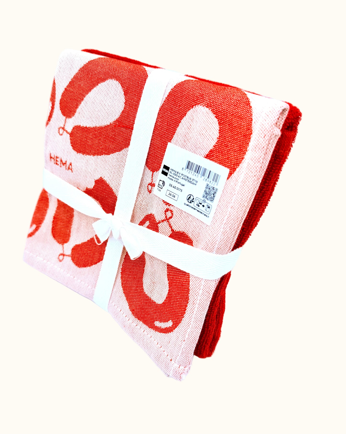 Hema Sausage Set Kitchen Hand Towel & Tea Towel 50x70cm Red