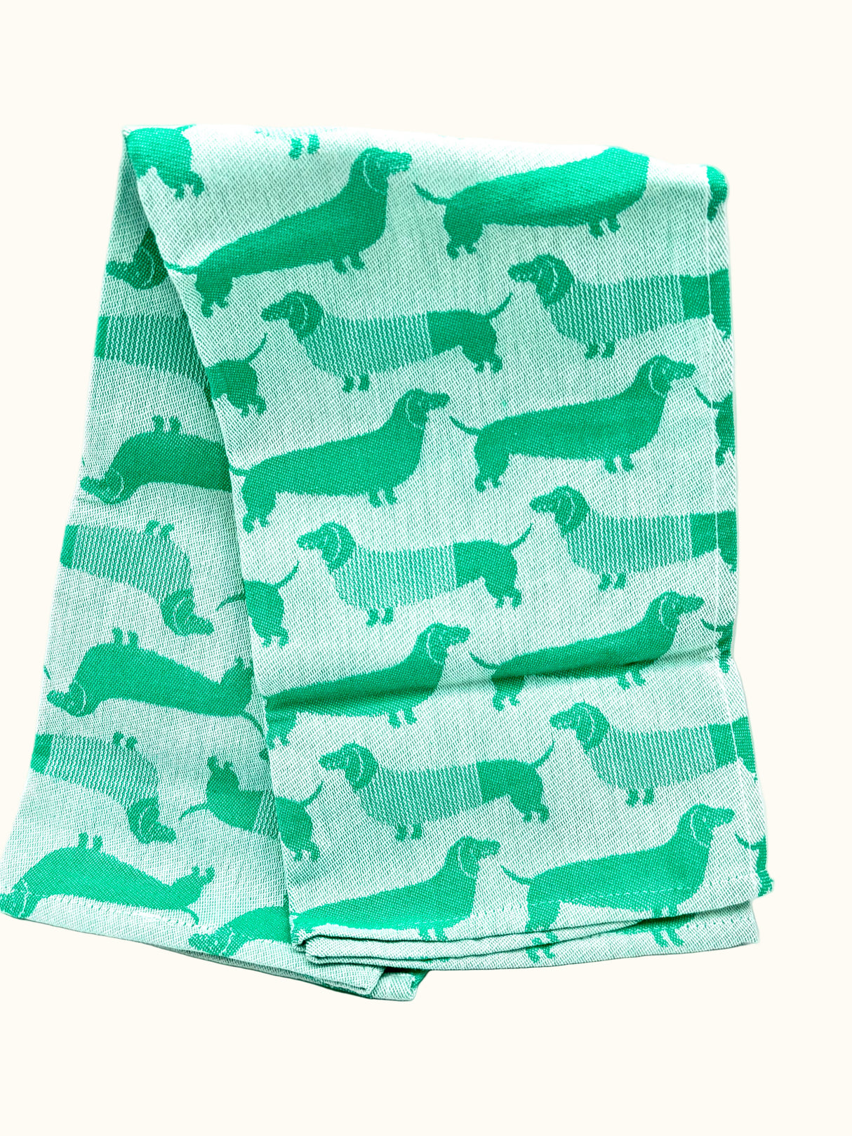 Hema Green Dog Tea Towel 65x65cm