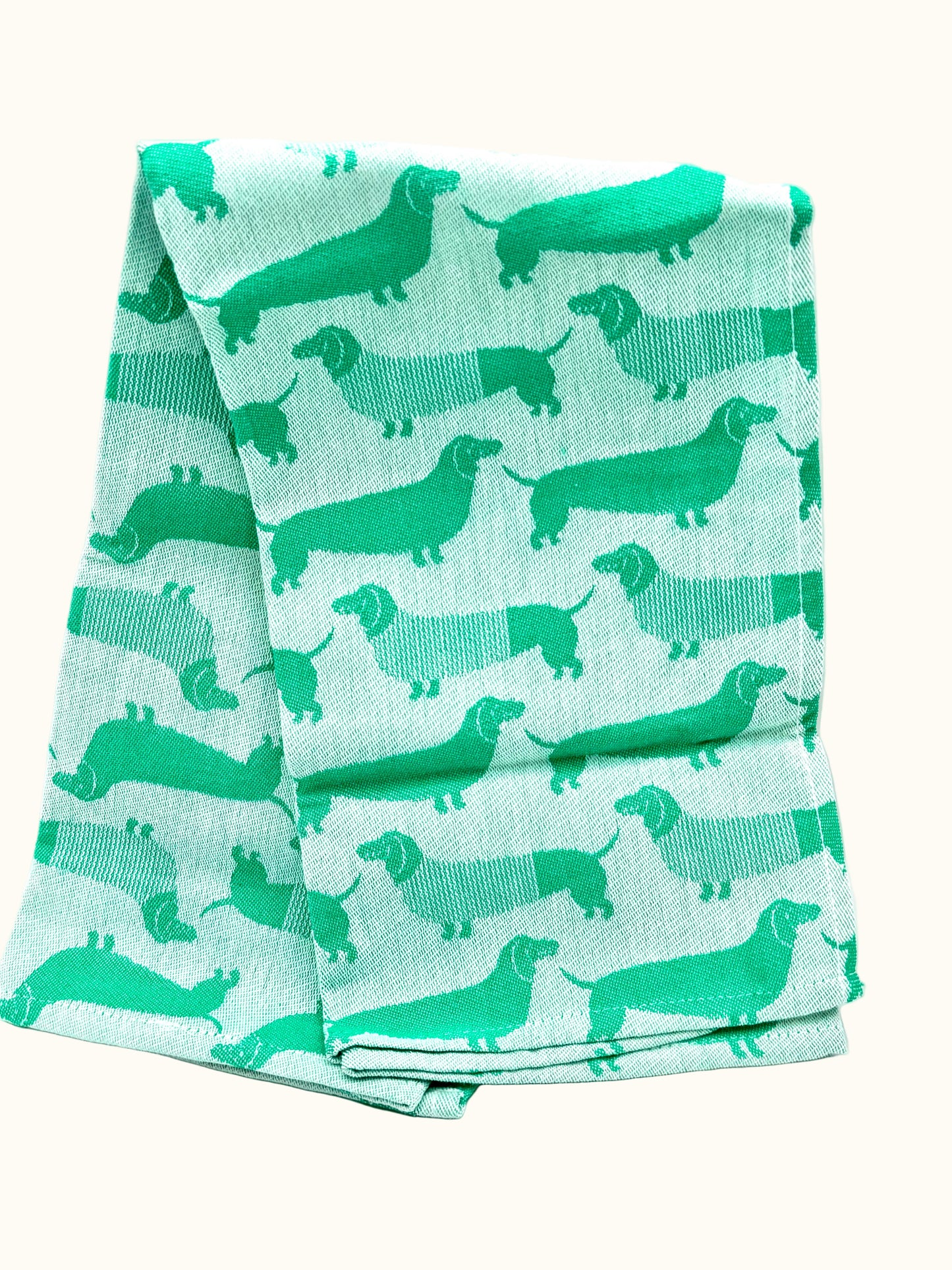 Hema Green Dog Tea Towel 65x65cm