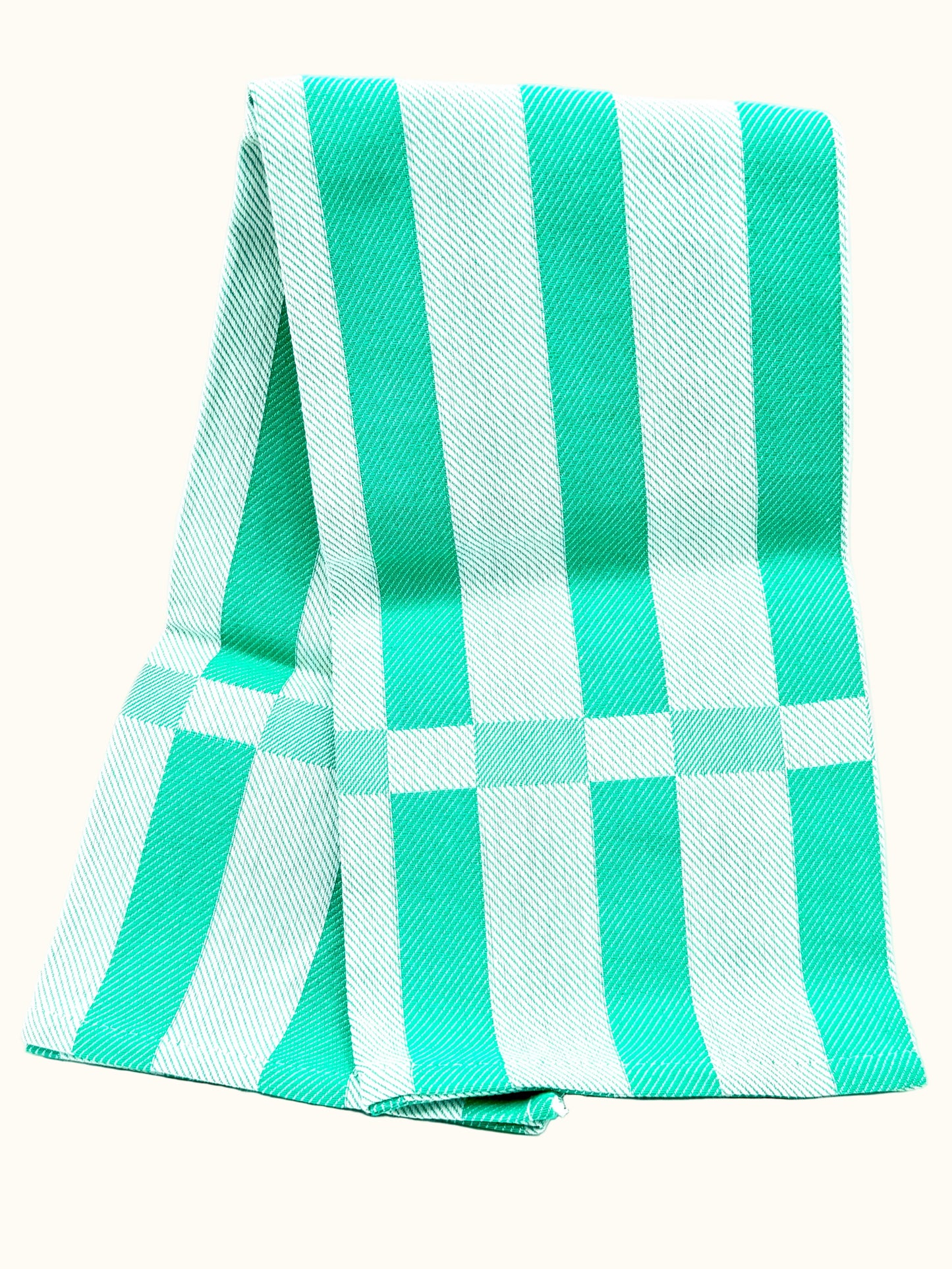 Hema Green Stripes Tea Towel 65x65cm