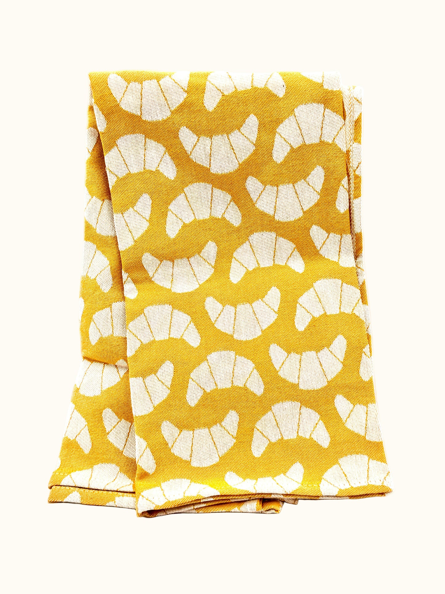 Hema Mustard Croissant Tea Towel 65x65cm