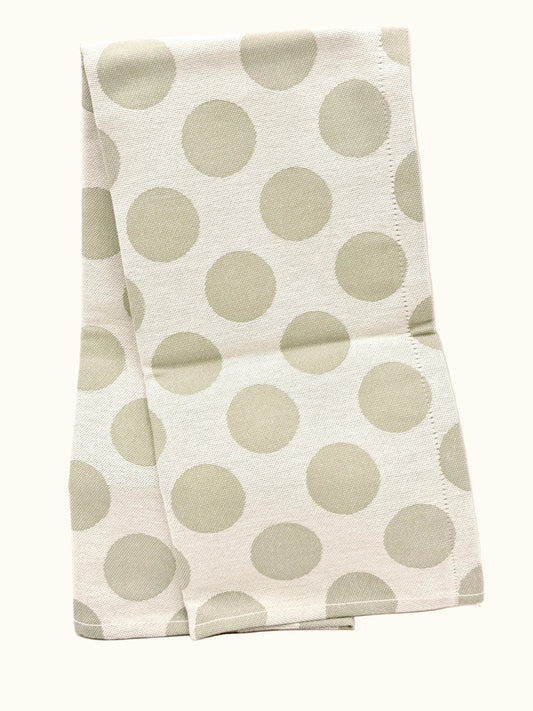 Hema Sage Green Polka Dots Tea Towel 65x65cm