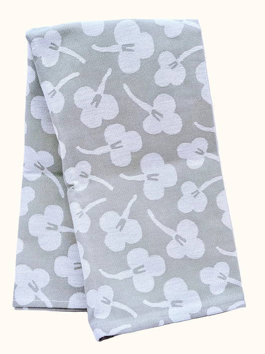 Hema Sage Green Floral Tea Towel 65x65cm