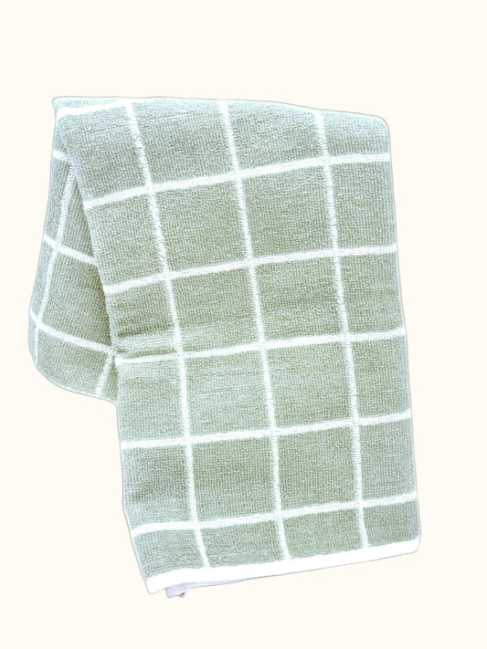 Hema Green  Block Kitchen Towel 50x50cm