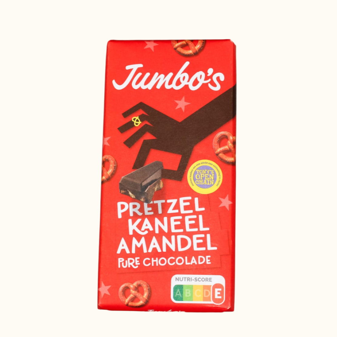 Jumbo's Dark Chocolate Pretzel, Cinnamon, Almond 140g