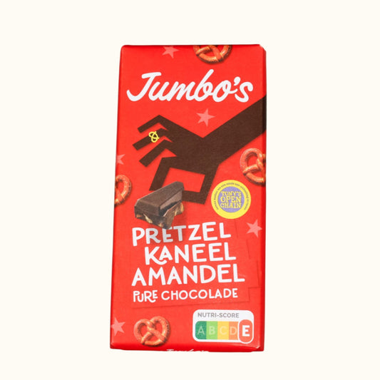 Jumbo's Dark Chocolate Pretzel, Cinnamon, Almond 140g