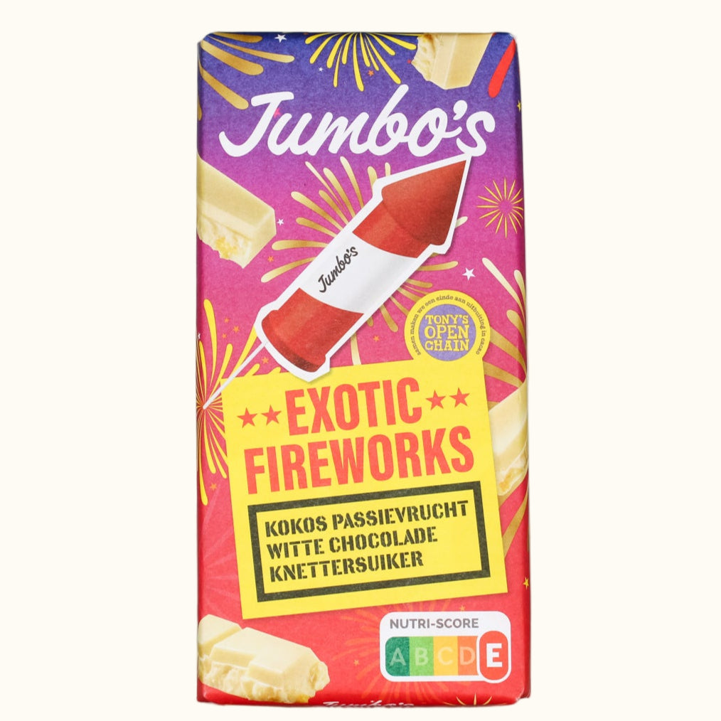 Jumbo's White Chocolate Coconut, Passionfruit & Crystal Sugar 140g