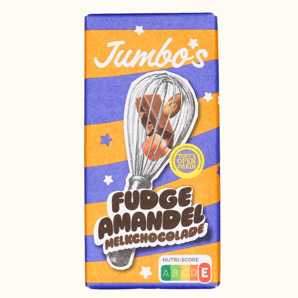 Jumbo's Milk Chocolate Fudge & Almond 140g