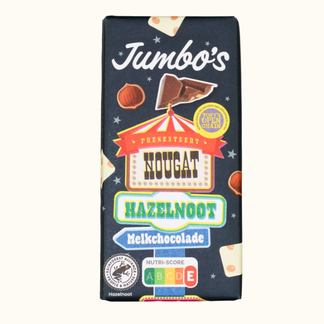 Jumbo's Milk Chocolate Nougat & Hazelnut 140g