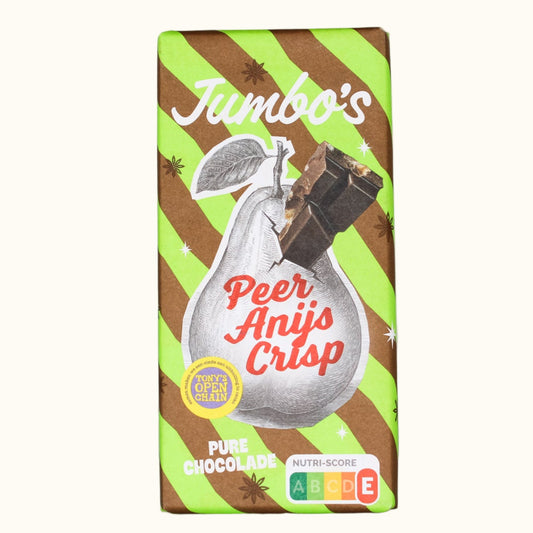 Jumbo's Dark Chocolate Pear, Anise, Cinnamon & Almonds 140g