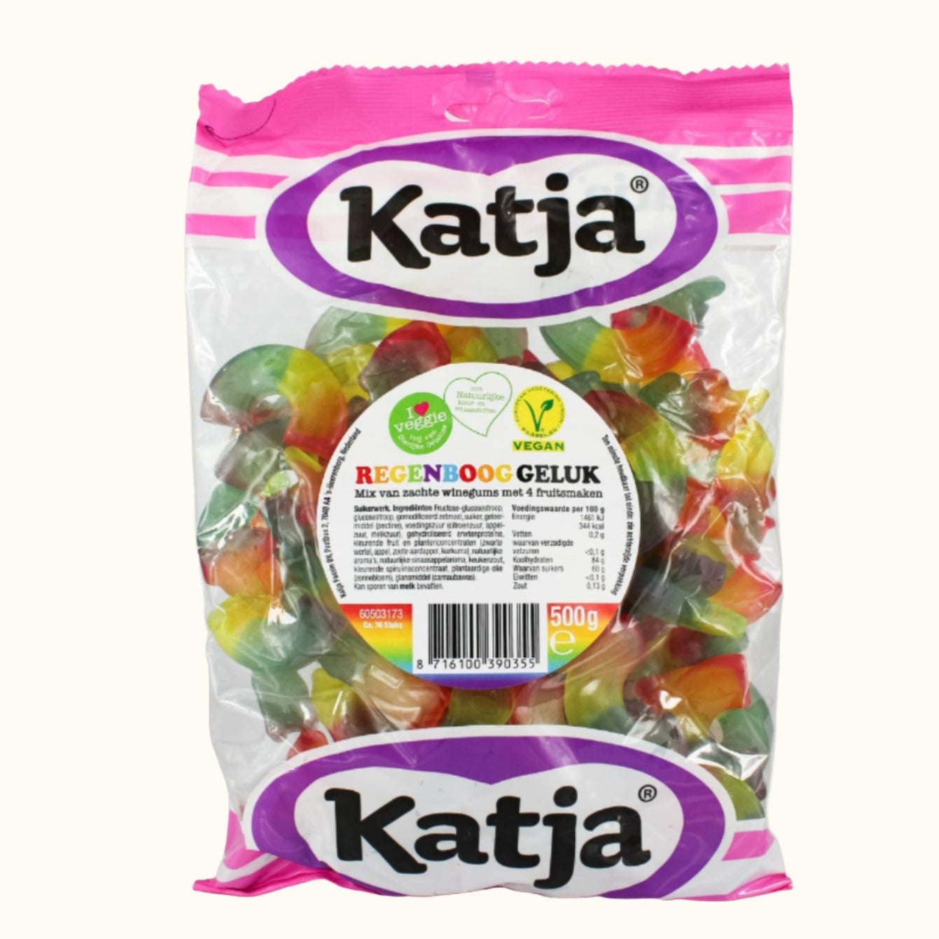 Katja Rainbow Happiness Winegums Bag 500g (BEST BEFOR OKT 31 2024)