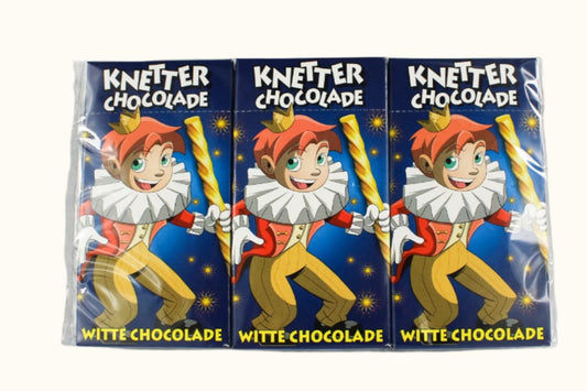 Dutch Groceries White Pop Chocolate (Knetter Chocolade) 3x50g