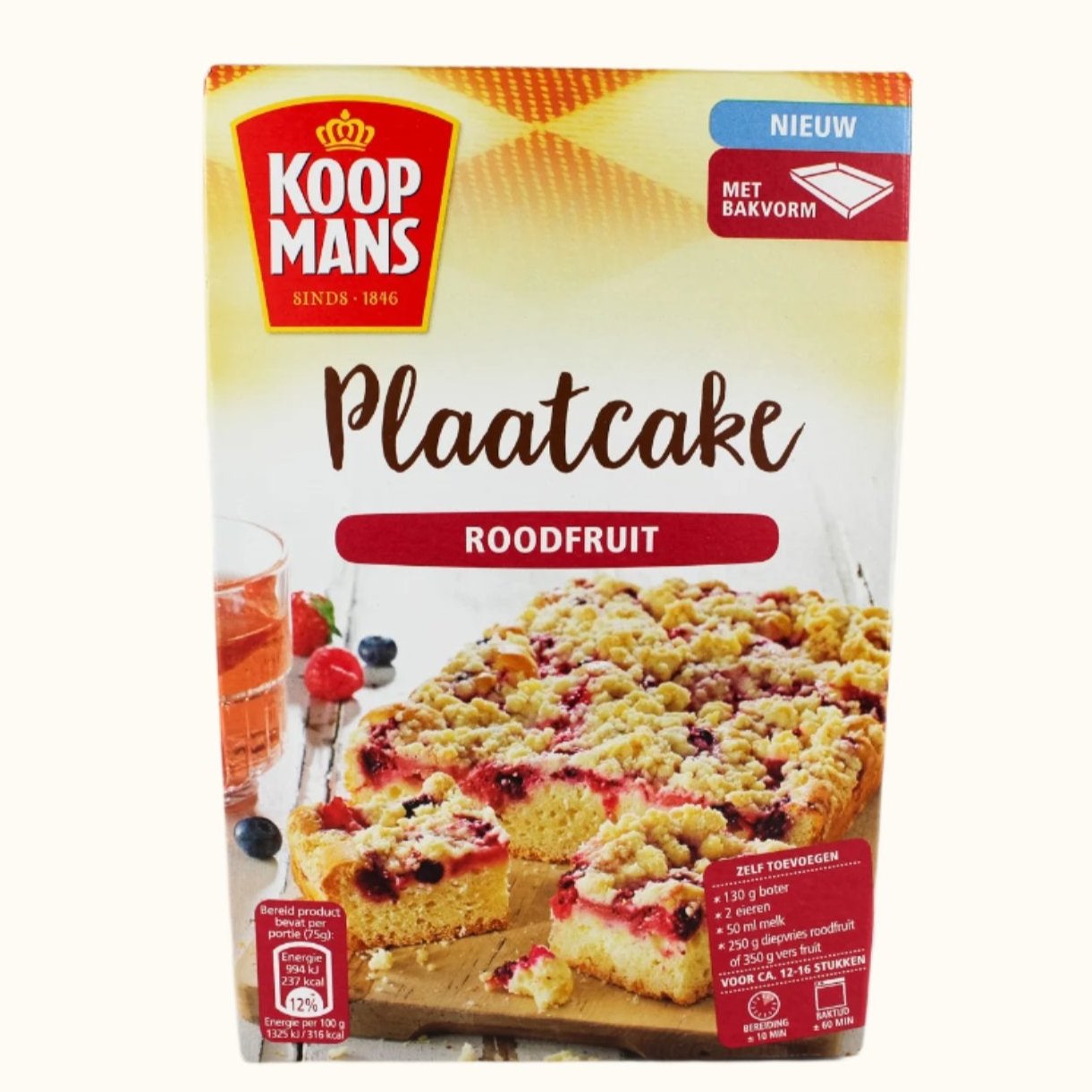 Koopmans Plaatcake Red Fruit 450g